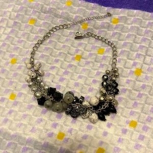 Adjustable length, costume jewelry necklace